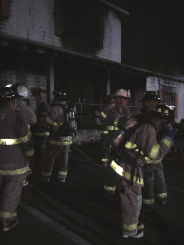 Chief Byrnes with the crew.